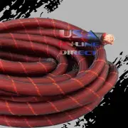 4 Gauge 20 ft RED Snakeskin OFC Power Wire 100% Copper Marine Cable for Show car