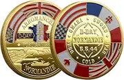 CHECEMENT CORNER | D-Day 80th ∞ormandie Collectible | Unique World War II Commemorative Coin | Historical Souvenirs Decoration Honoring 80 Years Since The