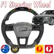 Carbon Fiber LED Shift Light Steering Wheel For AUDI A8 2019-2021