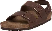 [Birkenstock] Womens Milano Leather Open Toe Casual Ankle Strap, Habana, Size 7.0 US