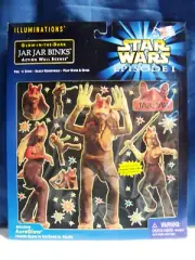 Illuminations Star Wars Episode One Glow In The Dark Jar Jar Binks Wall Scene