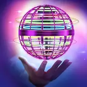 Flying Orb Ball Nebula orb Toy【2022 Upgraded】 Built in RGB Light 360°Rotating Hover Ball Outdoor Cool Things Toy for Kid Adult Playing, Flying Space Boomerang Orb,Spinner UFO Drone Ball Purple