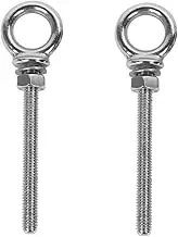 CHILDWEET 2pcs Stainless Steel Lifting Eye Bolts Nuts M8 x 80mm 316 Marine Grade Garage Gate Accessories Quick Install Screws