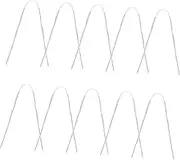 MAGICLULU 10pcs Ice Cube Tongs Salad Tong Buffet Tong Ice Clip Foods Tongs Cube Clips Silver Stainless Steel