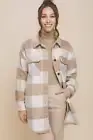 Love Tree Plaid Bust Pocket Shacket