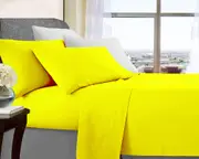 Belisma Opulence Ultra Soft Microfibre Sheet Sets Wrinkle Free Double Yellow