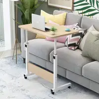 在飛比找momo購物網優惠-【Al Queen】床邊移動升降桌(可移動/電腦桌/筆電桌/