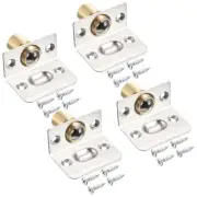 4Pcs Closet Door Ball Catch Latch Adjustable Top Door Spring Latch Silver