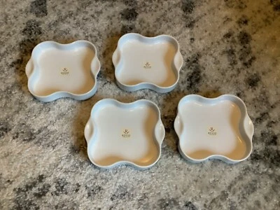 Revol France CP 1013 White Set of 4 Dishes Appetizers Snacks Escargot NEW 5”x5”