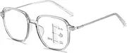 Progressive Multifocus Blue Light Blocking Reading Glasses for Men Women, Trendy Large Frame Computer Readers