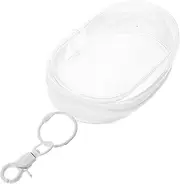 [FRCOLOR] Mini Transparent Data Cable Storage Bag with Hook Coin Purse for Chargers Jewelry and Small Electronics Easy to Clean for Travel and Daily Use