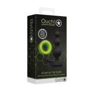 OUCH! Glow in Dark Beads Butt Plug with Cock Ring Shots Toys