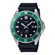 Casio Men’s Black and Green Bezel Dive Watch - MDV-106B-1A3VCF