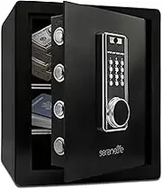 Electronic Digital Safe Box | Durable Design, User-Friendly Keypad, Dual Alarm System, Hidden Keyhole, Money Safe for Home & Office | 14.96"x12.59"x 17.71" 1.38 Cubic ft Safe for Money