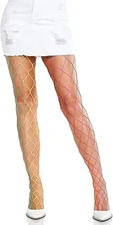 [Leg Avenue] Womens Rainbow Fence Net Tights, MULTICOLOR, Multicolor, One Size