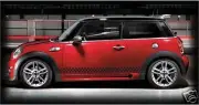 custom MINI COOPER checkered decals graphics ALL COLORS