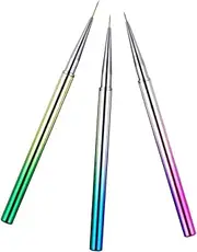 WRITWAA 3pcs Ultra Thin Nail Art Painting Brush Precision Tools for DIY Nail Designs for Fine Lines Flowers Patterns Detailed Manicures