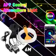 RGB Neon LED Light Glow EL Wire String Strip Rope Tube Decor Car Party + APP EXC