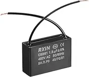 uxcell Ceiling Fan Capacitor CBB61 1.5uF 450V AC 2 Wires Metalized Polypropylene Film Capacitors 37x23.5x12.6mm for Water Pump Motor Generator