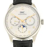 IWC Portugieser Perpetual Calendar Stainless Steel White Dial IW344203