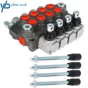 11GPM 4 Spool Hydraulic Directional Control Valve +Conversion Plug BSPP