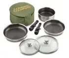 Hybrid Stainless Steel Cookware Set Camping Caravan Induction Non Stick Pans