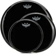Remo Ambassador Ebony 3-piece Tom Pack - 10/12/16 inch (5-pack) Bundle