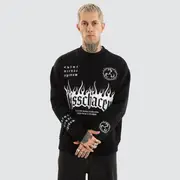 [Kiss Chacey] System Relaxed Sweater Jet Black