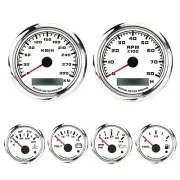W PRO 6 Gauge Set 85mm GPS Speedometer 300 KMH Waterproof Car Marine Boat Truck
