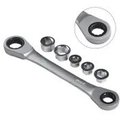 Chrome Vanadium Steel Ratchet Combination Spanner Set 7 in 1 Double Head