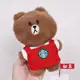 台灣星巴克2021聯名款LINE FRIENDS熊大紅圍裙娃娃玩偶