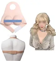 [JYACANS] Crossdresser Silicone Breastplate Fake Boobs, Hollow Design Cool and Breathable Breast Forms for Transgender Cosplay