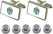 [Select Gifts] Shirt Dress Studs Poznan City Poland Flag Cufflinks