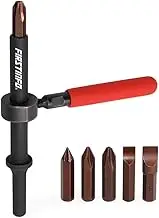 FIRSTINFO F3369 Break Air Impact Screwdriver | Working with Pneumatic Hammer | Screws Remover with 6-Piece Slotted and Phillips Bit Set