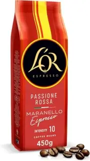 L'OR Espresso Maranello Intensity 10 Whole Bean Coffee, Dark Roast 450g free