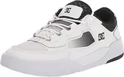 [DC] Men's Metric Skate Shoe, White/Black/White, 10