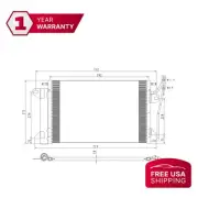 A/C Condenser For 2006-2012 Ford Fusion Lincoln MKZ Zephyr Mercury Milan (for: Ford)