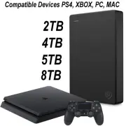 5TB 4TB 2TB Seagate for PS4 Playstation Portable External Hard Drive HDD USB 3.0