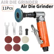 11Pcs Air Angle Die Grinder Tool Mini 1/4 Inch Pneumatic Engraving Machine Kit