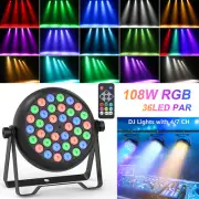 U`King 120W 36LED RGB Par Can Light DMX Remote Strobe Stage DJ Disco Party Light
