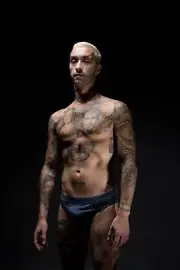 [M298] Male Model Showing Off Body To Viewer Fine Art Hunky Physique