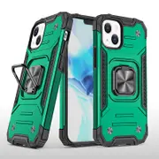 MCC Shockproof iPhone 15 Plus Heavy Duty Case Cover Apple Ring Holder [Dark Green]