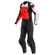 Mirage Lady Leather 2PCS Suit Black Lava Red White