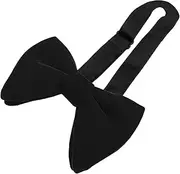 [Frediuo] Men's Velvet Bow Tie Oversized Bow Tie Necktie Solid Color for Men Formal Elegant Big Bow Tie Adjustable Bowtie for Business