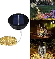 ULEMONDEE Solar Lights Replacement Parts with Waterproof LED String Lights Outdoor Solar Watering Can and Hanging Lanterns Warm White (9.5cm, 1 Pack)