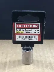 Craftsman 7/16” Socket, 6 Pt., 3/8” Drive, #45824 COMBINED SHIP $1 PER MULT