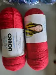 Lot of 2 Carron Simply Soft Yarn 6oz Red Batch 2 Skeins free shipping