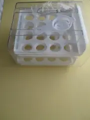Egg Holder for Refrigerator, Holds 32 Eggs in 2 Drawers, Clear Plastic Storage O