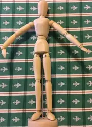 Vintage Wood Art Mannequin Wood Posable Figure Drawing Aid 12 inch Seedling