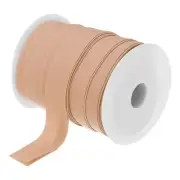 1 Inch Double Fold Bias Tape Continuous Bulk Bias Tape (Light Orange 25 Yards)